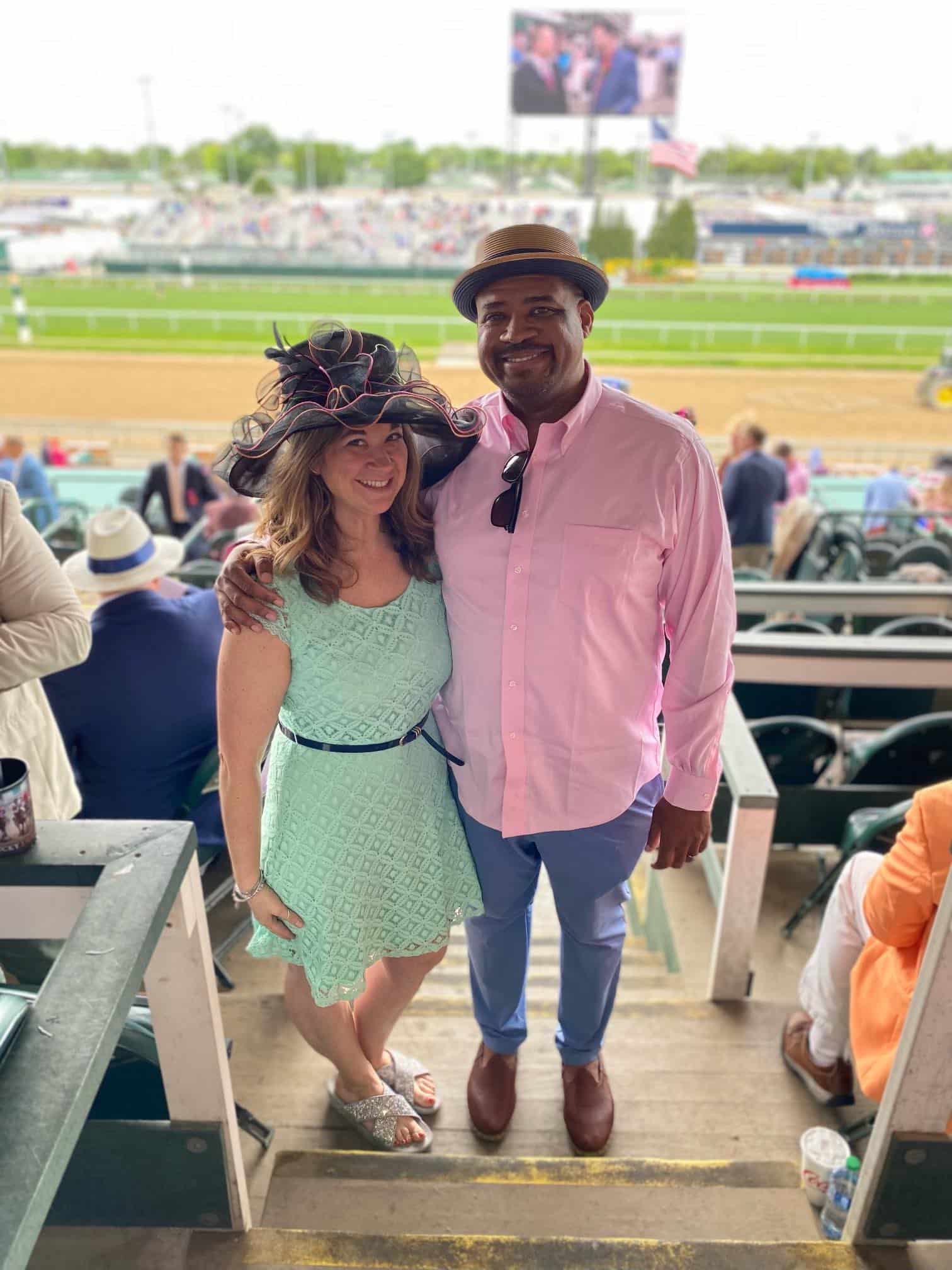 First Call team member, Marques, enjoying the Kentucky Derby with his date.